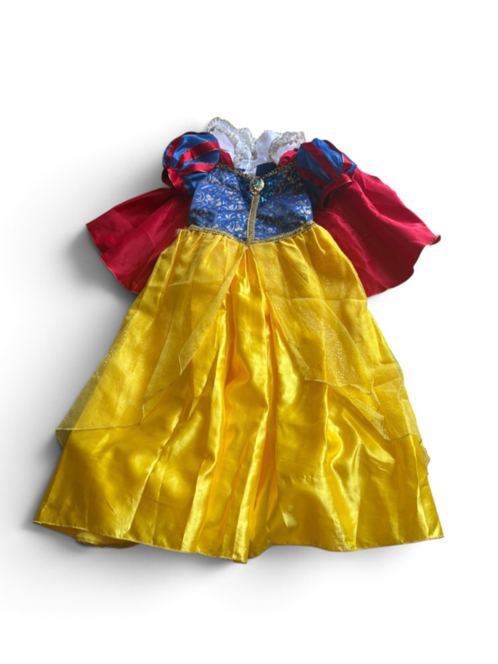 Disney Store Snow White Caped Dress Sz 7/8 World Land Cruise Halloween Costume